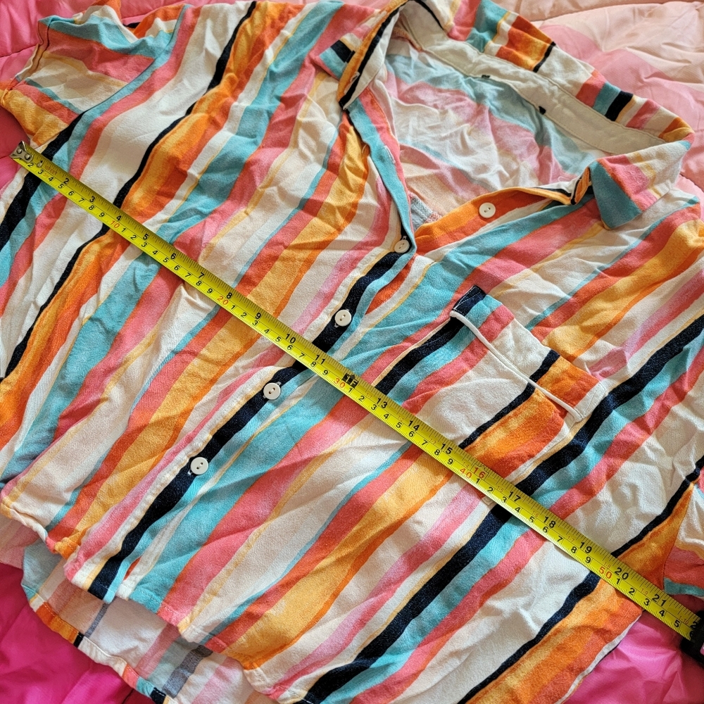 Colorful Striped Button-Up Shirt - Picture 3 of 4